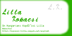 lilla kopacsi business card